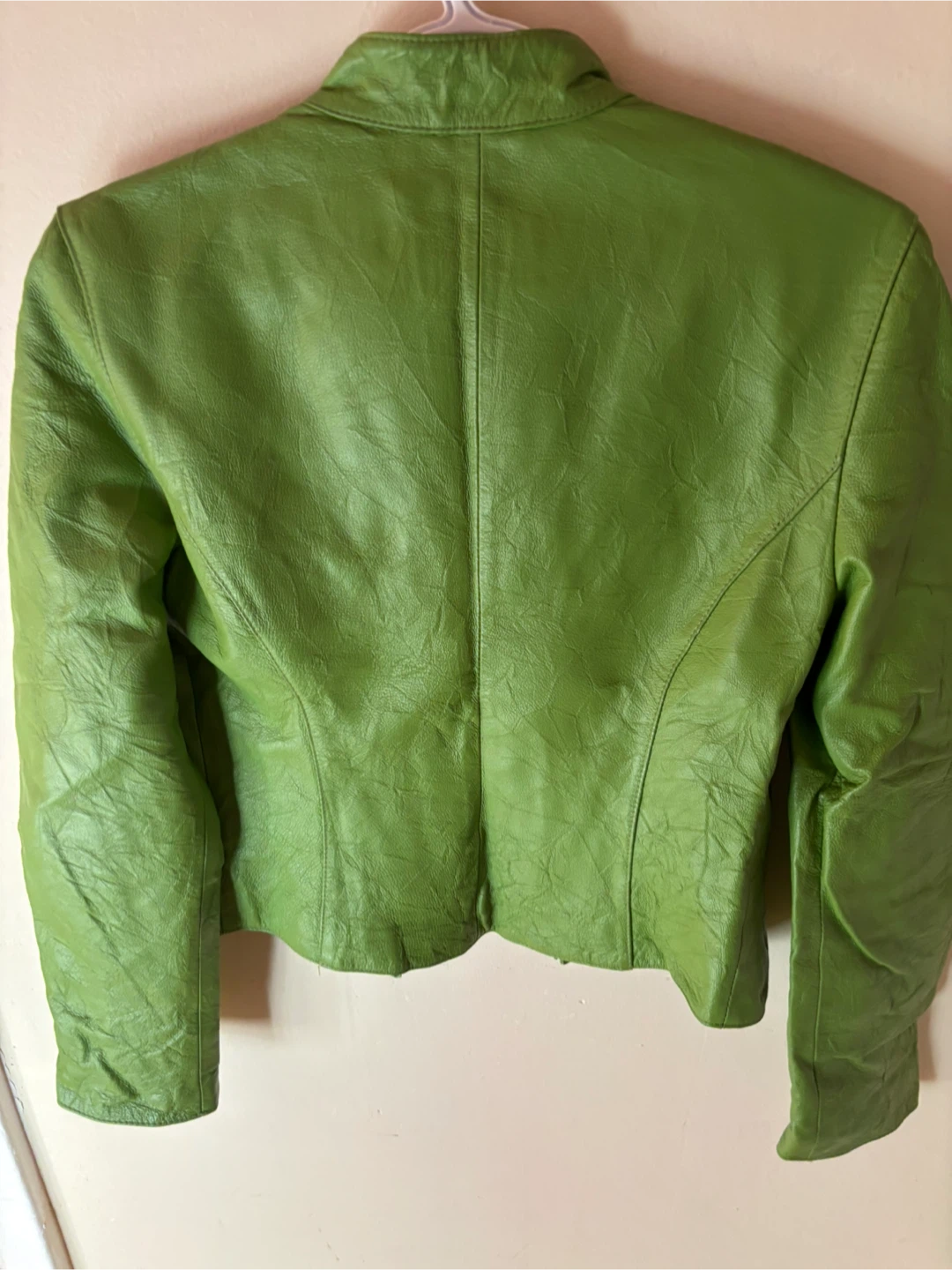 Le Chateau Green Leather Jacket - Size S - photo 3