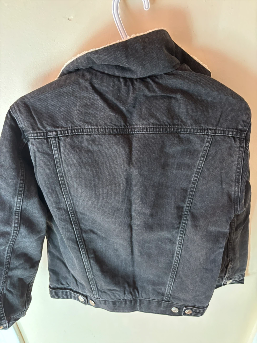 MOTO Denim Jacket with Sherpa Lining - Size XS - photo 2