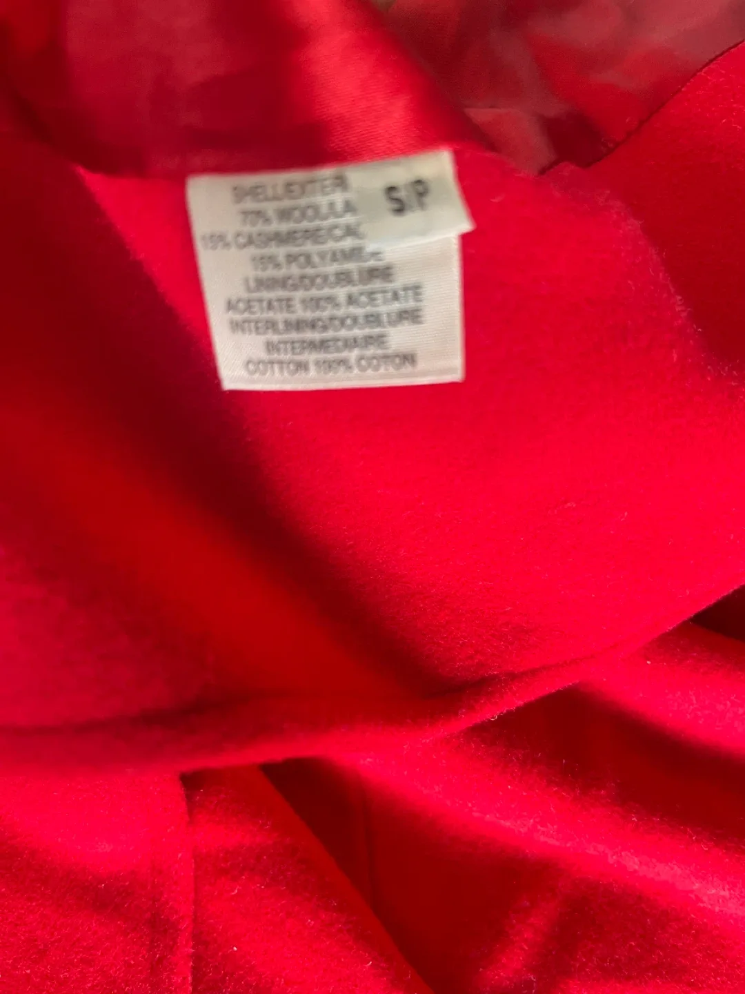Malia Red Wool Cashmere Coat S/P image indicator(5)