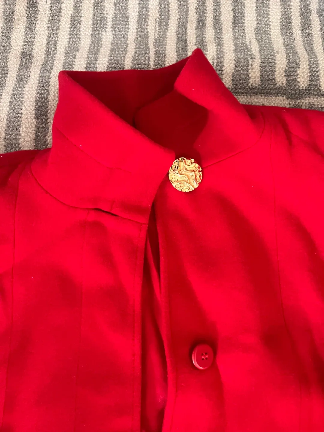 Malia Red Wool Cashmere Coat S/P image indicator(3)