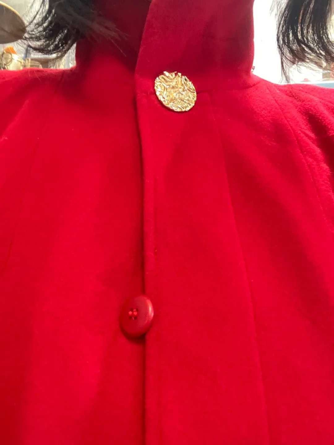Malia Red Wool Cashmere Coat S/P image indicator(6)
