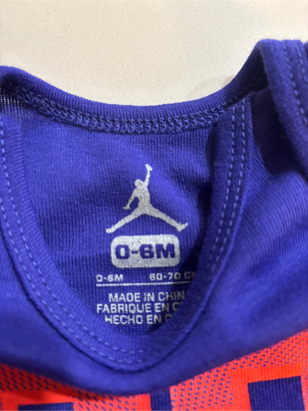 NEW Jordan Baby Bodysuit with Bib - 0-6 Months - photo 3
