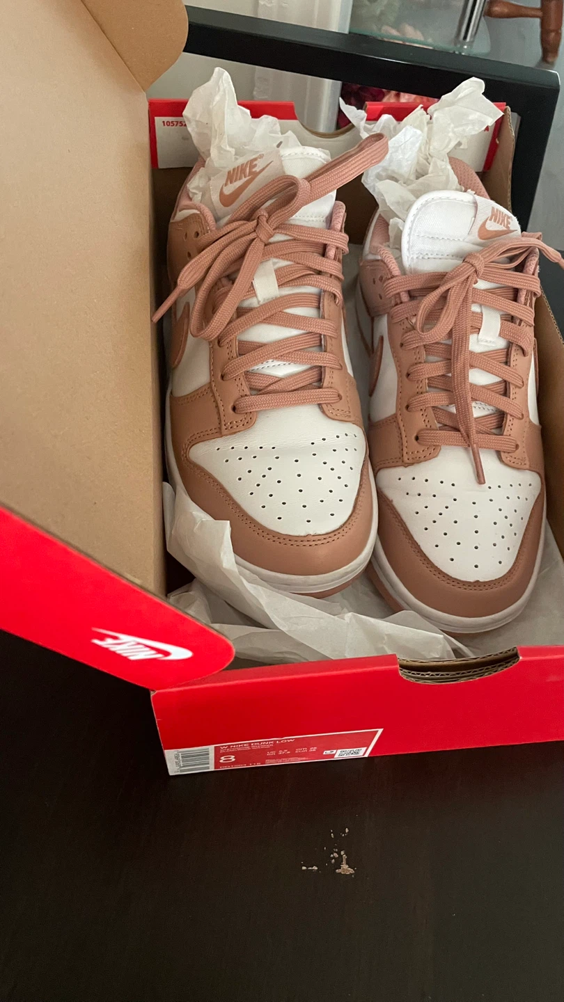 Nike Dunk Low Women's Size 9 EUR - White/Rose Whisper - New!