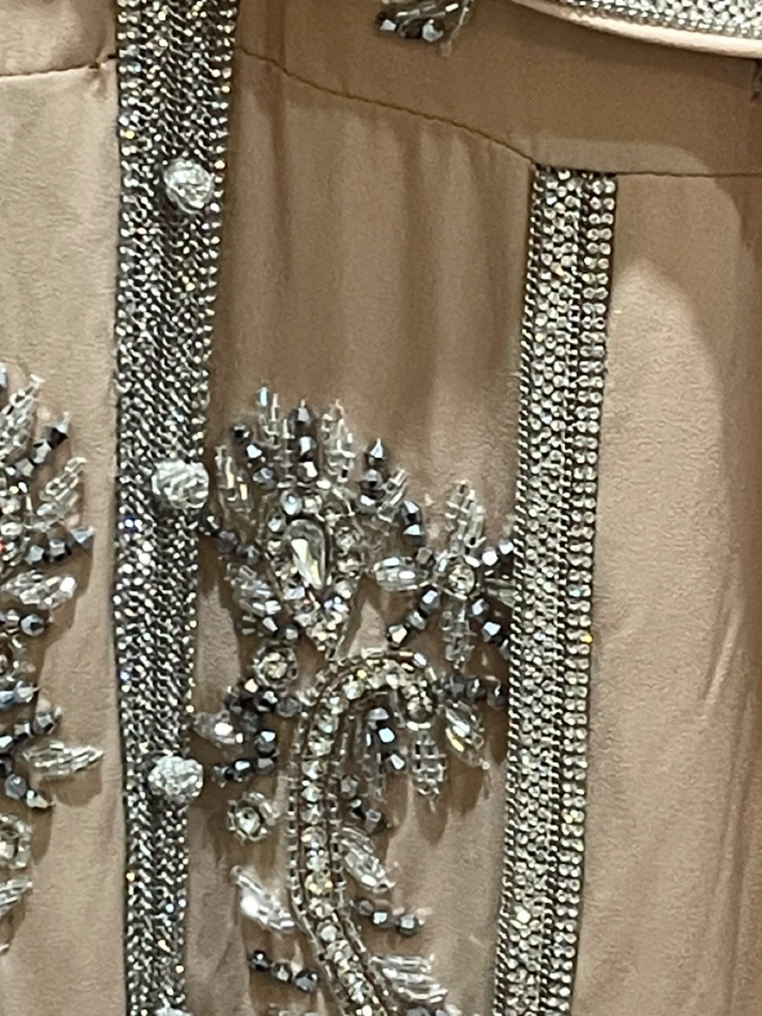 Beige Embellished Gala Dress - photo 5