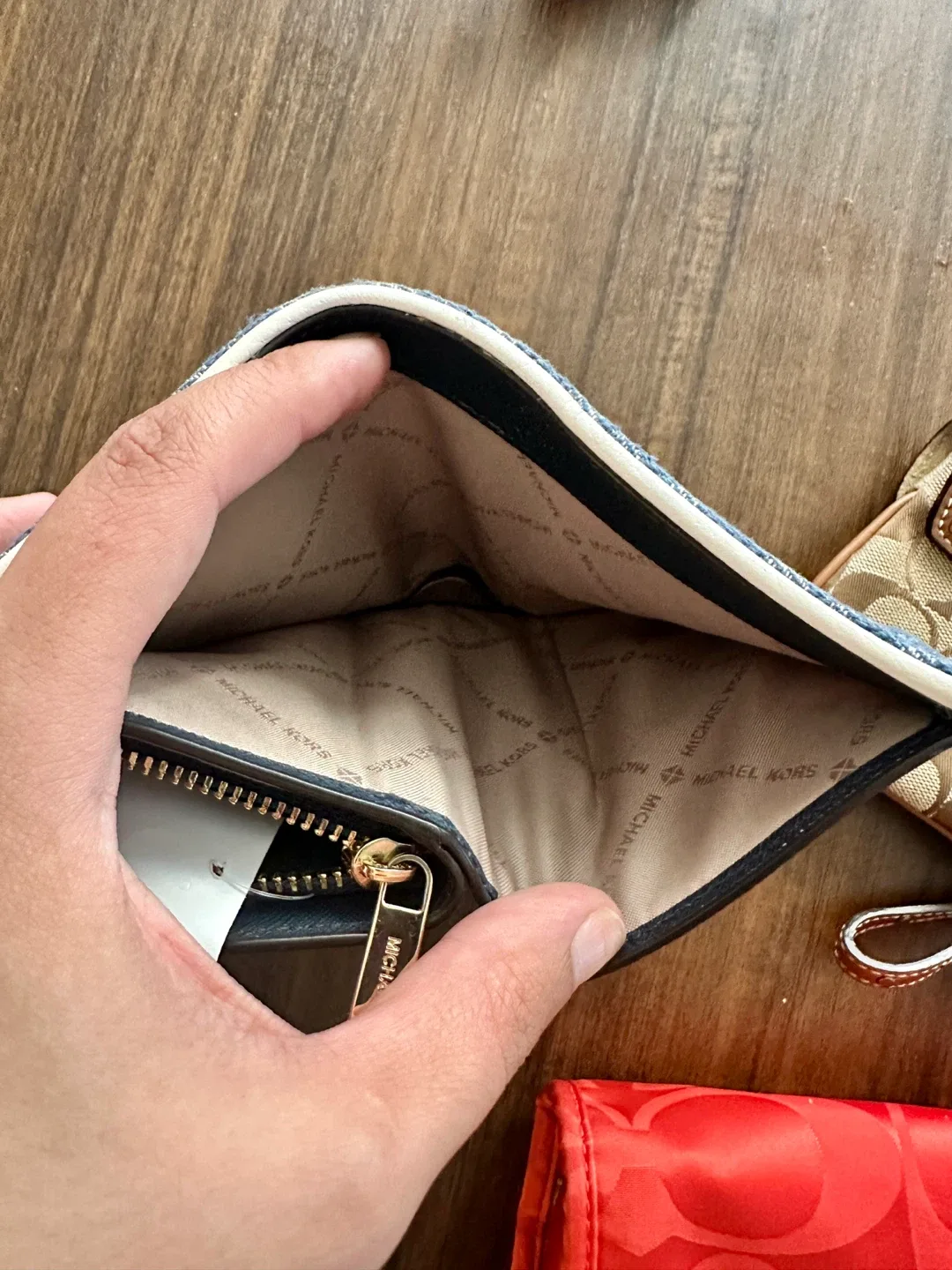 Michael Kors Denim Print Wallet image indicator(4)