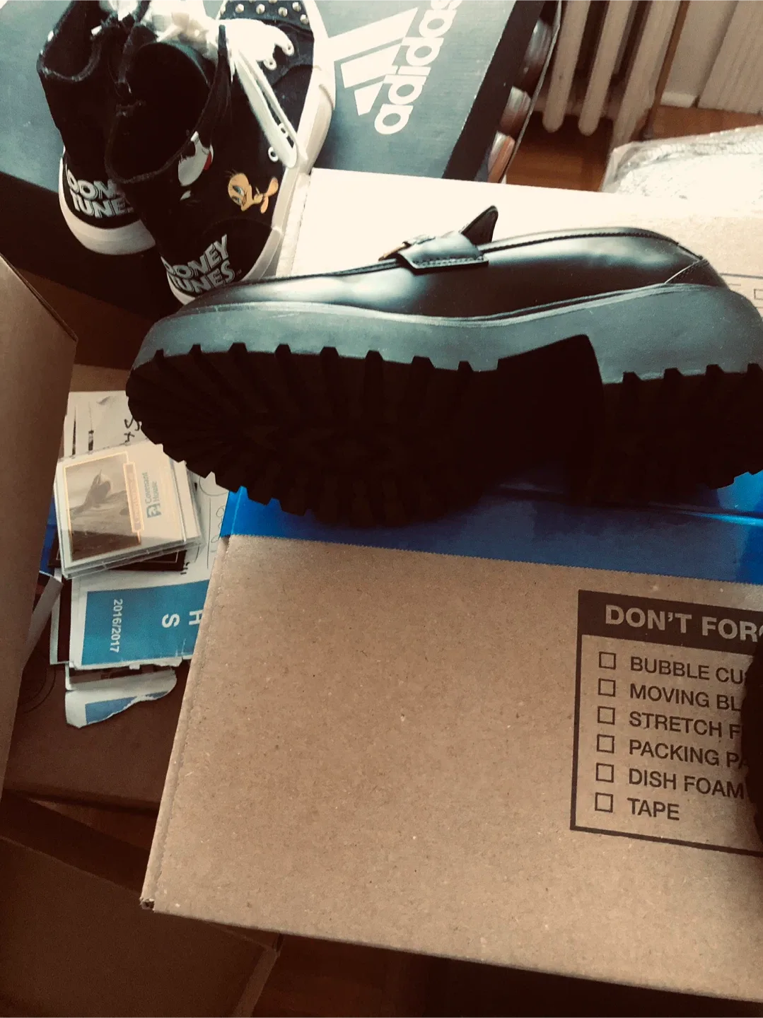 Steve Madden Black Leather Loafers