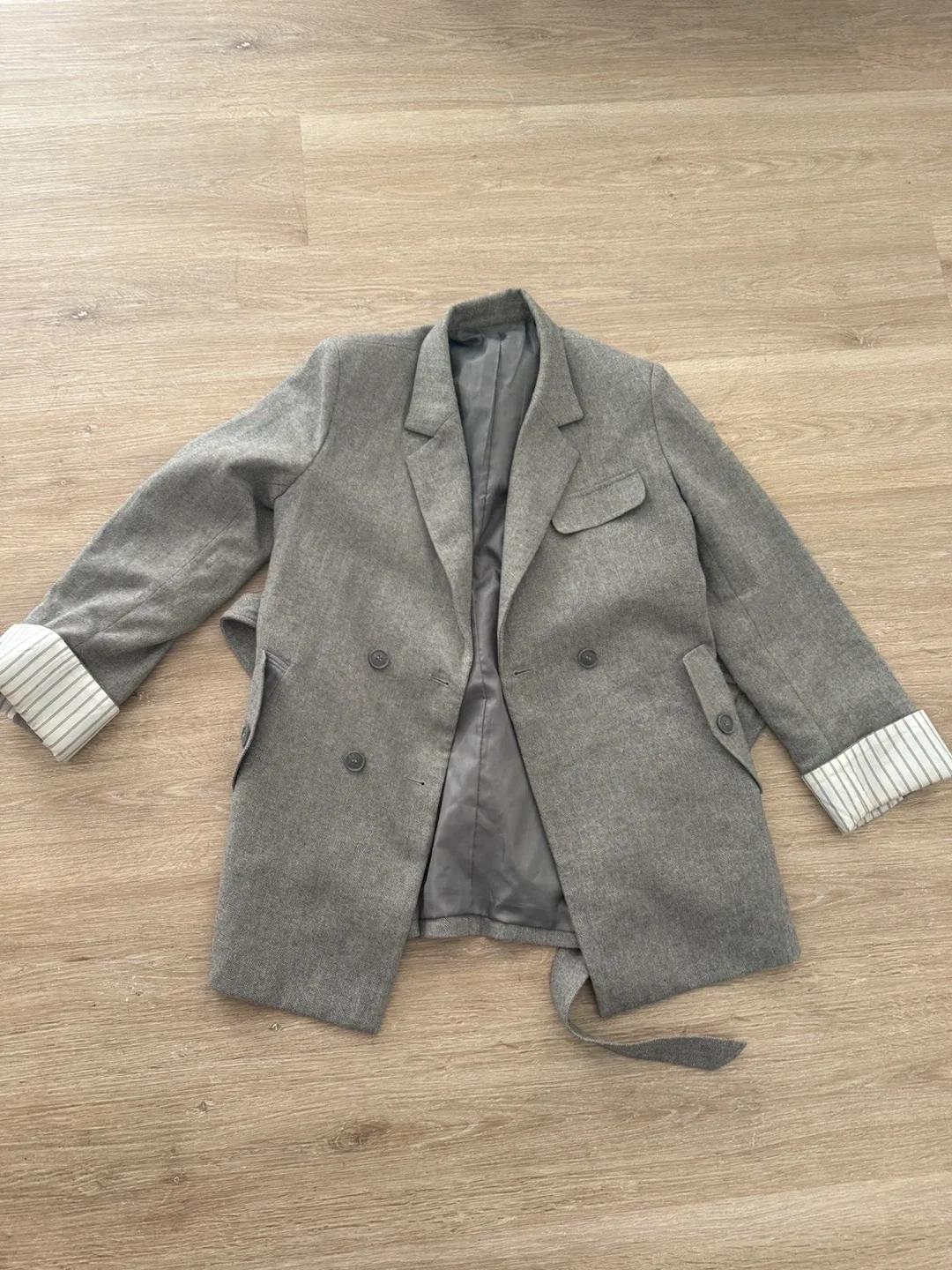 Grey Belted Blazer thumbnail