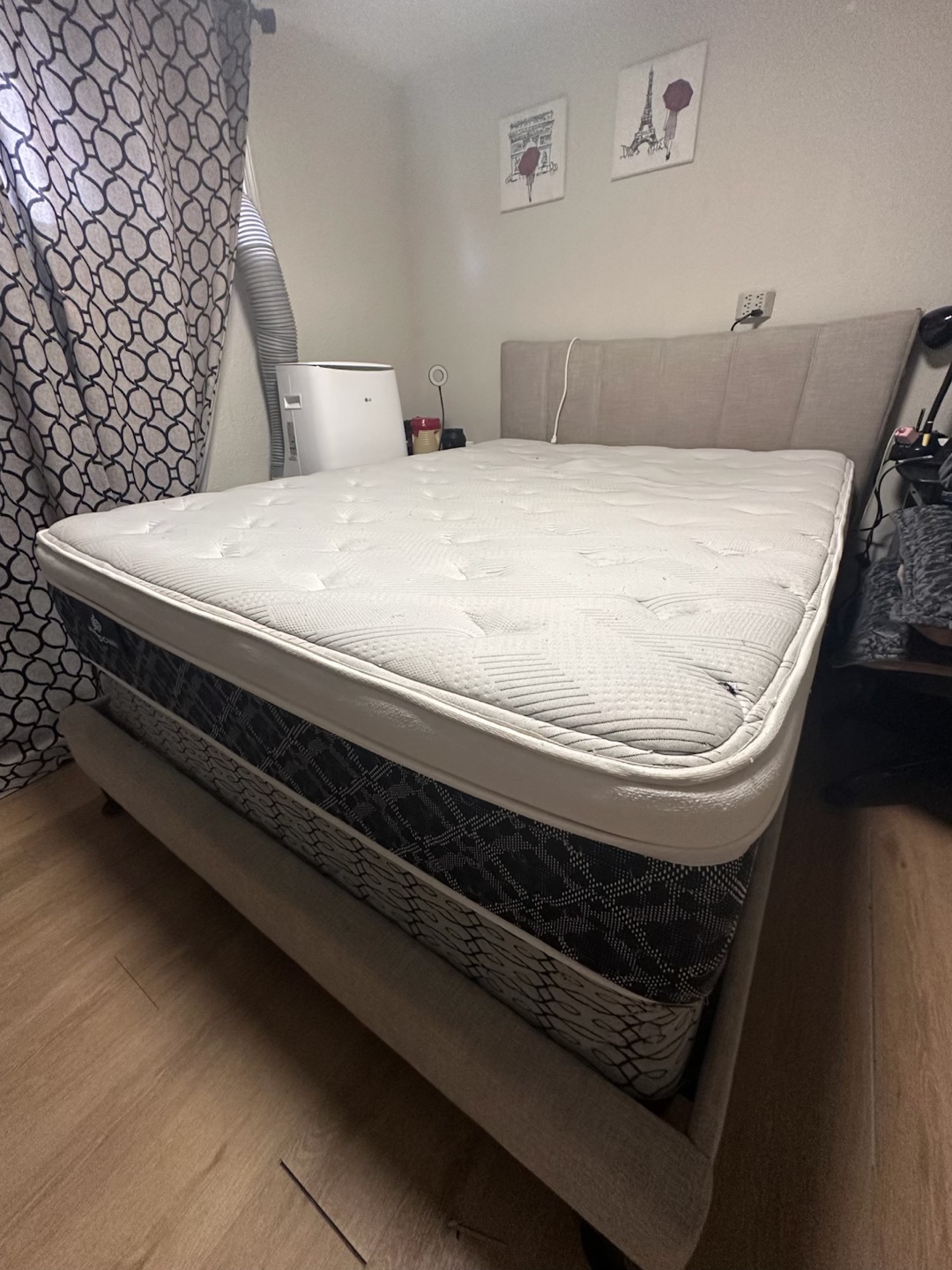 Bed Frame and Queen Size Mattress with Box Spring - photo 2