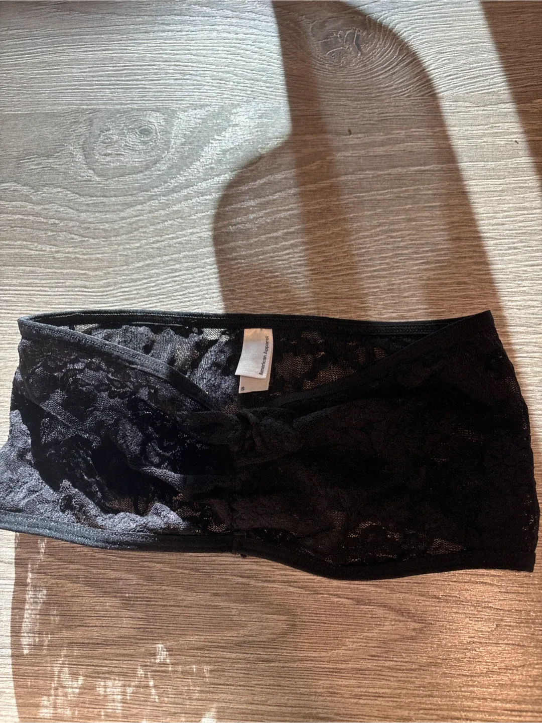 American Apparel Black Lace Bandeau - Size S image indicator(2)