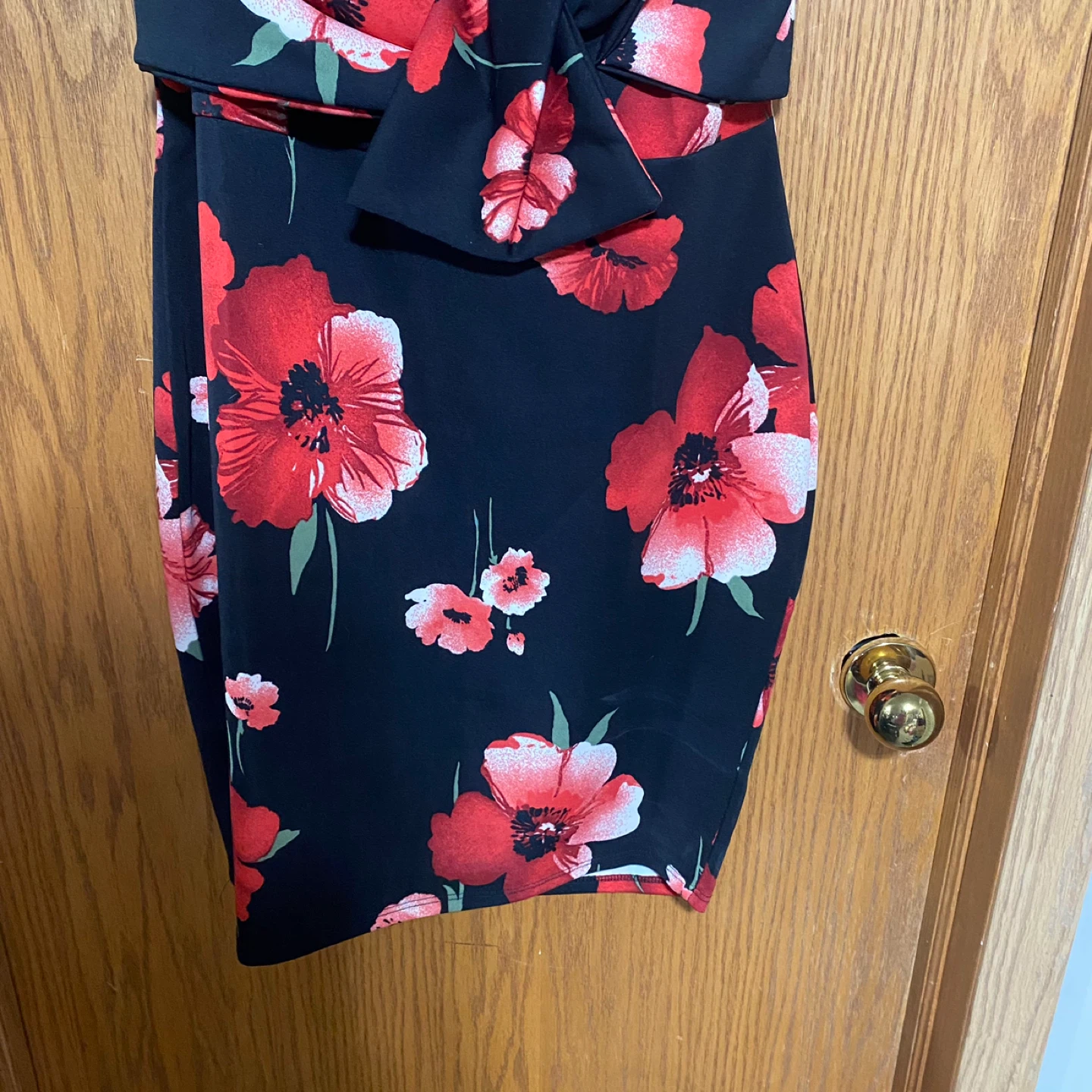 Plus size floral strapless mini dress - photo 5