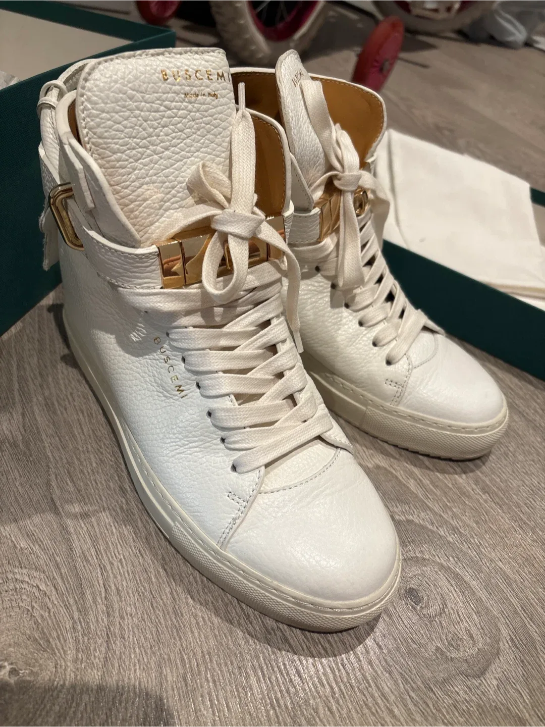 Buscemi 100MM Alta White Sneakers - Size 7 image indicator(2)