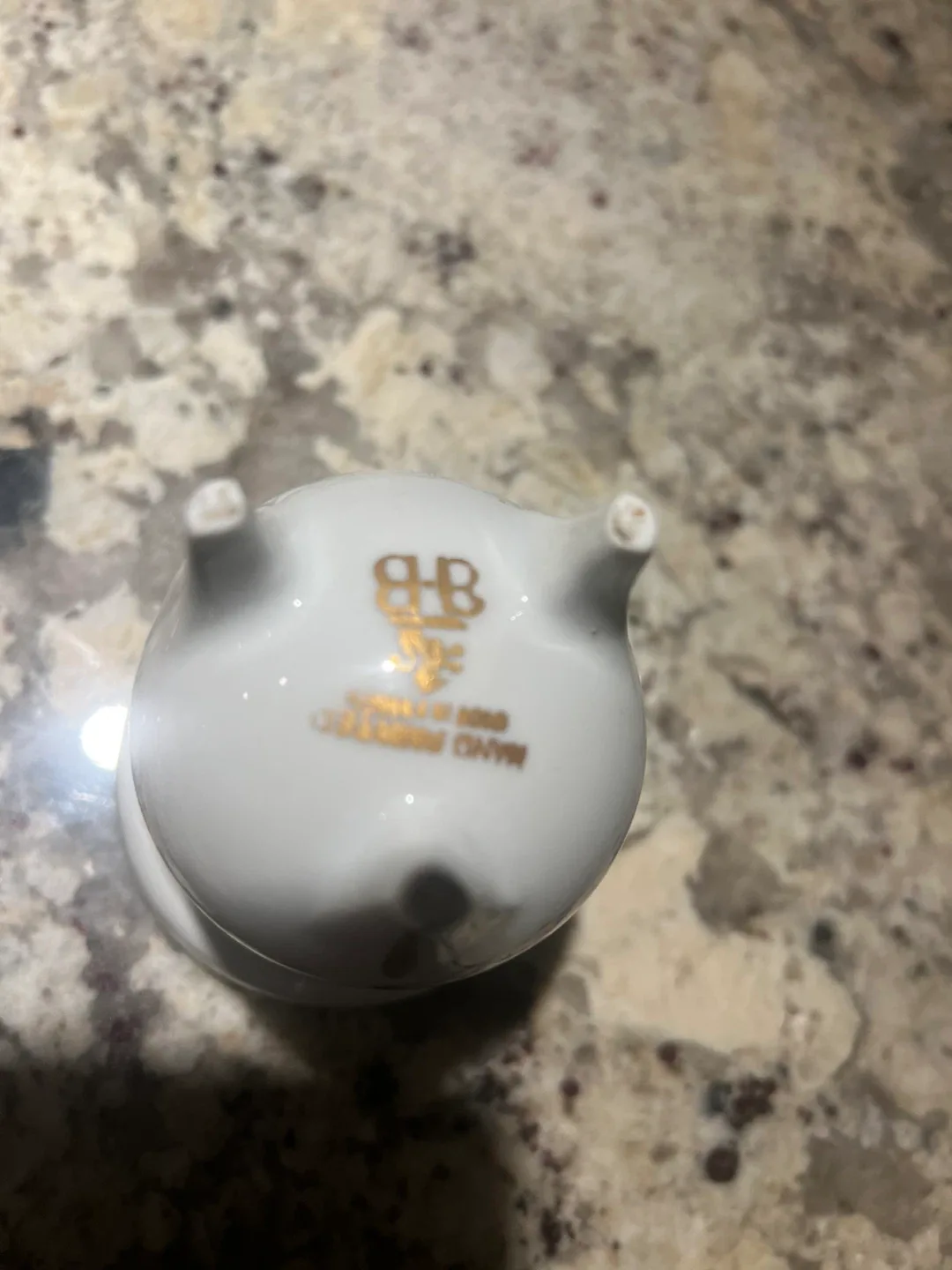 Vintage Egg Cup with Saucer, White & Gold image indicator(5)