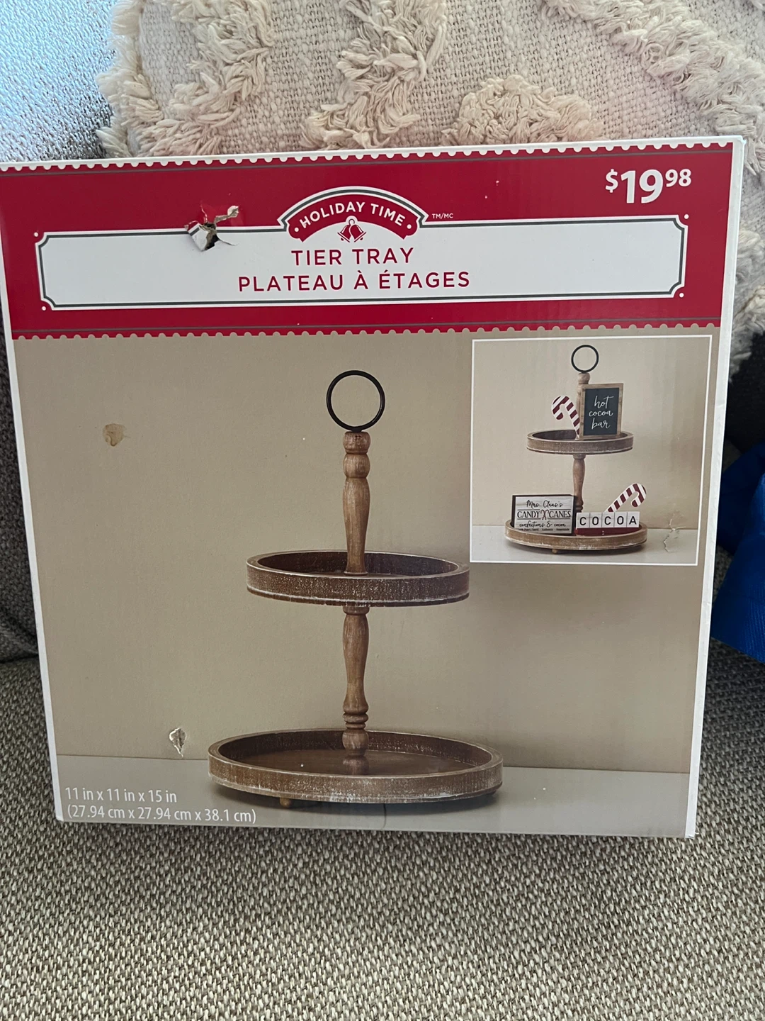 Holiday Time Tier Tray - New in Box!