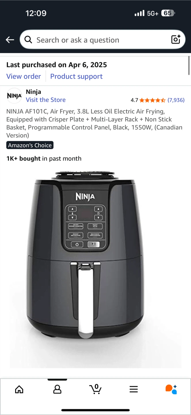 Ninja AF101C Air Fryer - Like New!