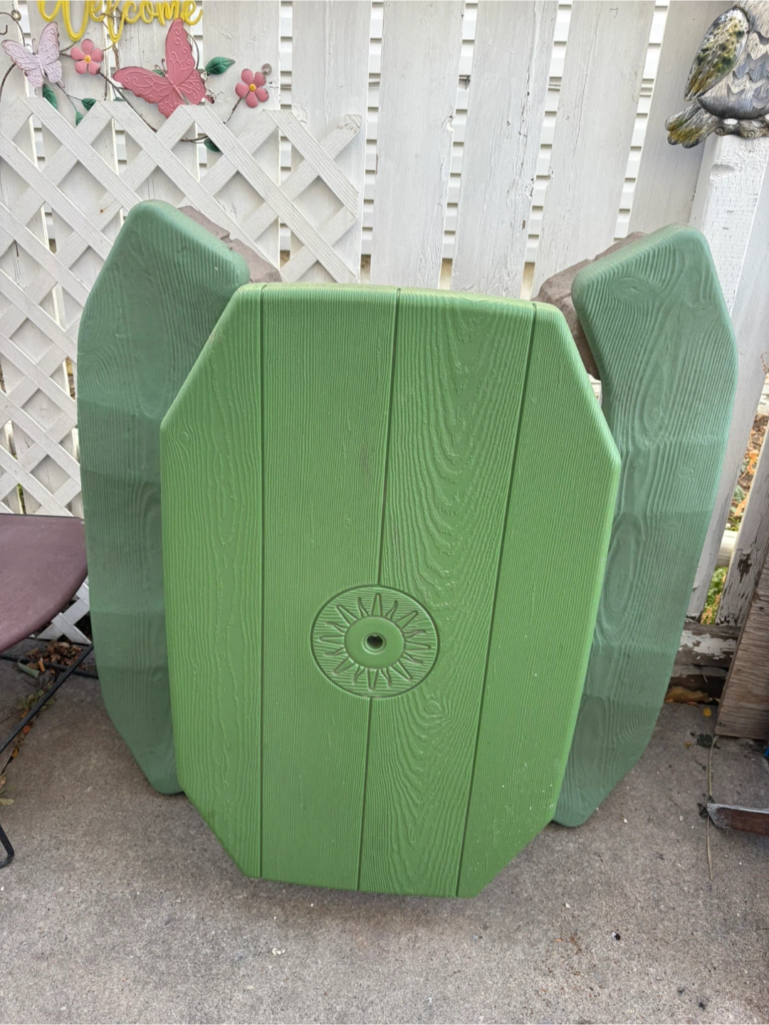 Kids Green Picnic Table