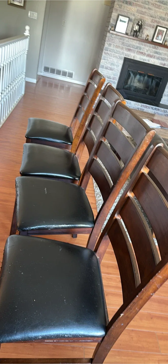 Dining Table and Chairs Set - Dark Wood image indicator(2)