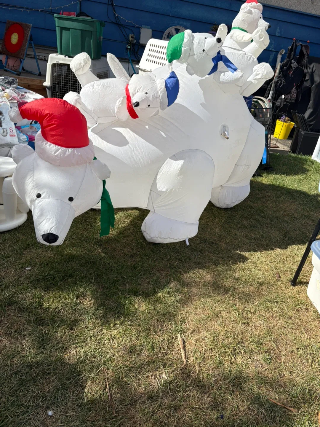 Inflatable Polar Bear & Snowman Decorations thumbnail