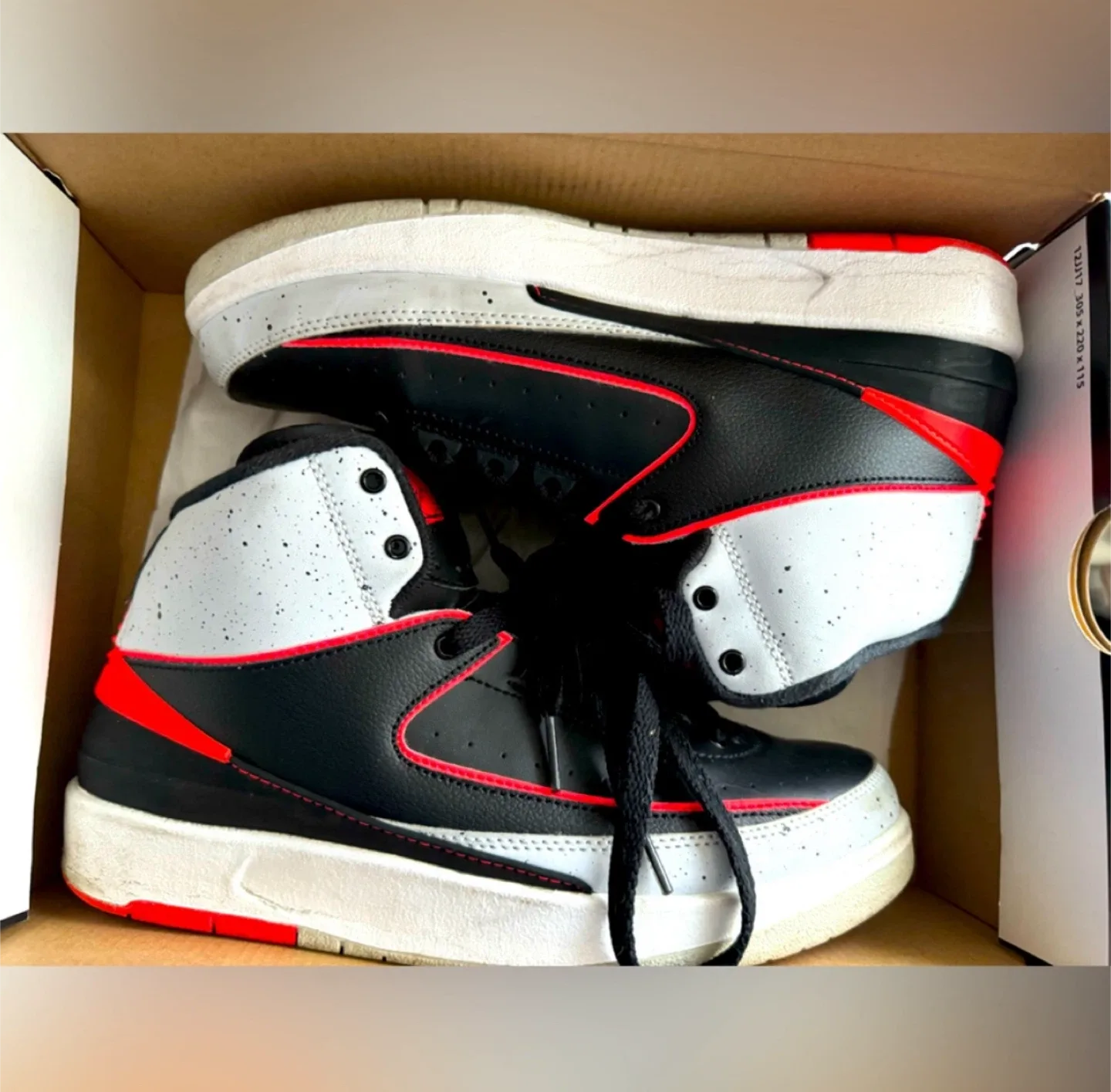 Nike Air Jordan 2 Retro, Infrared Cement Size 6.5Y thumbnail