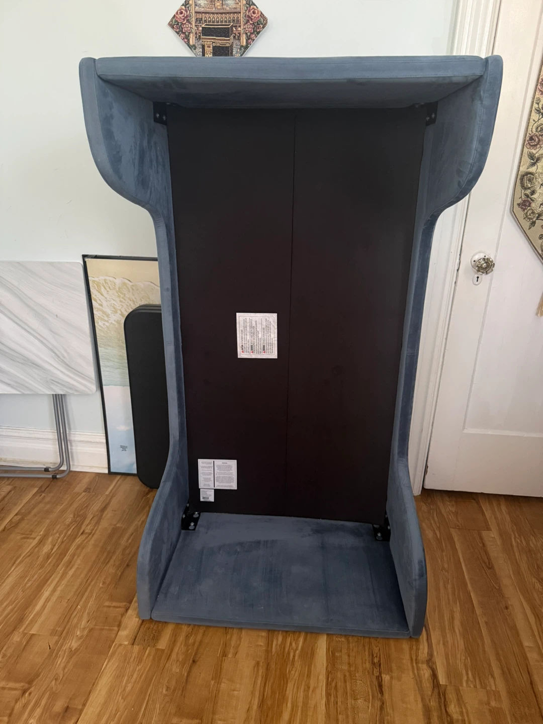 Blue Velvet baby and Toddler Bed with free Mattress!