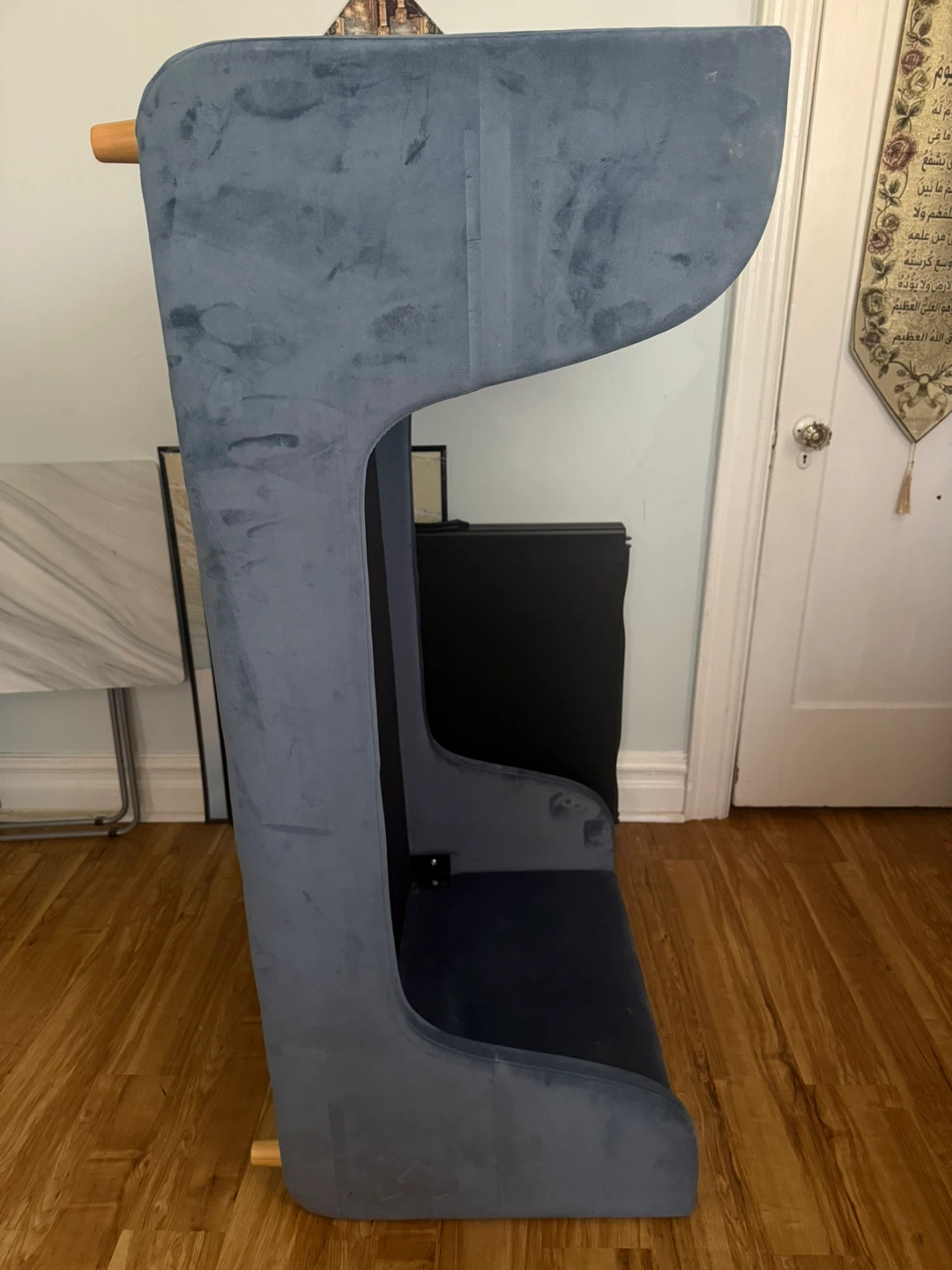 Blue Velvet baby and Toddler Bed with free Mattress! - photo 2