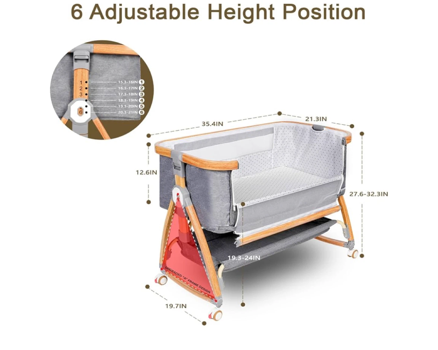Komcot Baby Bassinet - Bedside Sleeper - photo 4