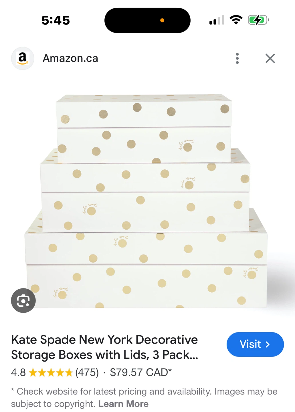 Brand new Kate Spade Decorative Box set