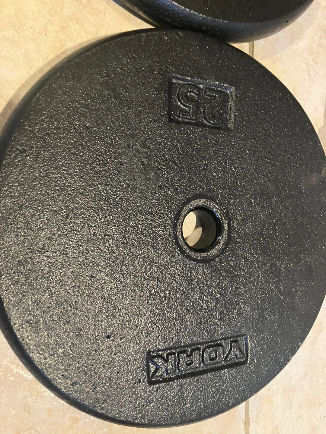 York 25 lb Weight Plates & Dumbbell Bars - photo 3