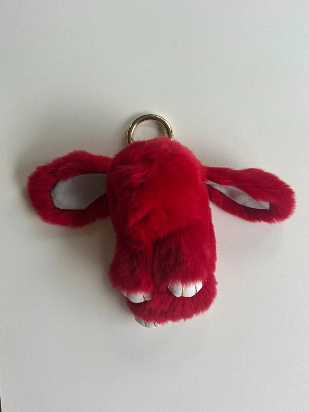 Red Furry Rabbit Keychain image indicator(4)