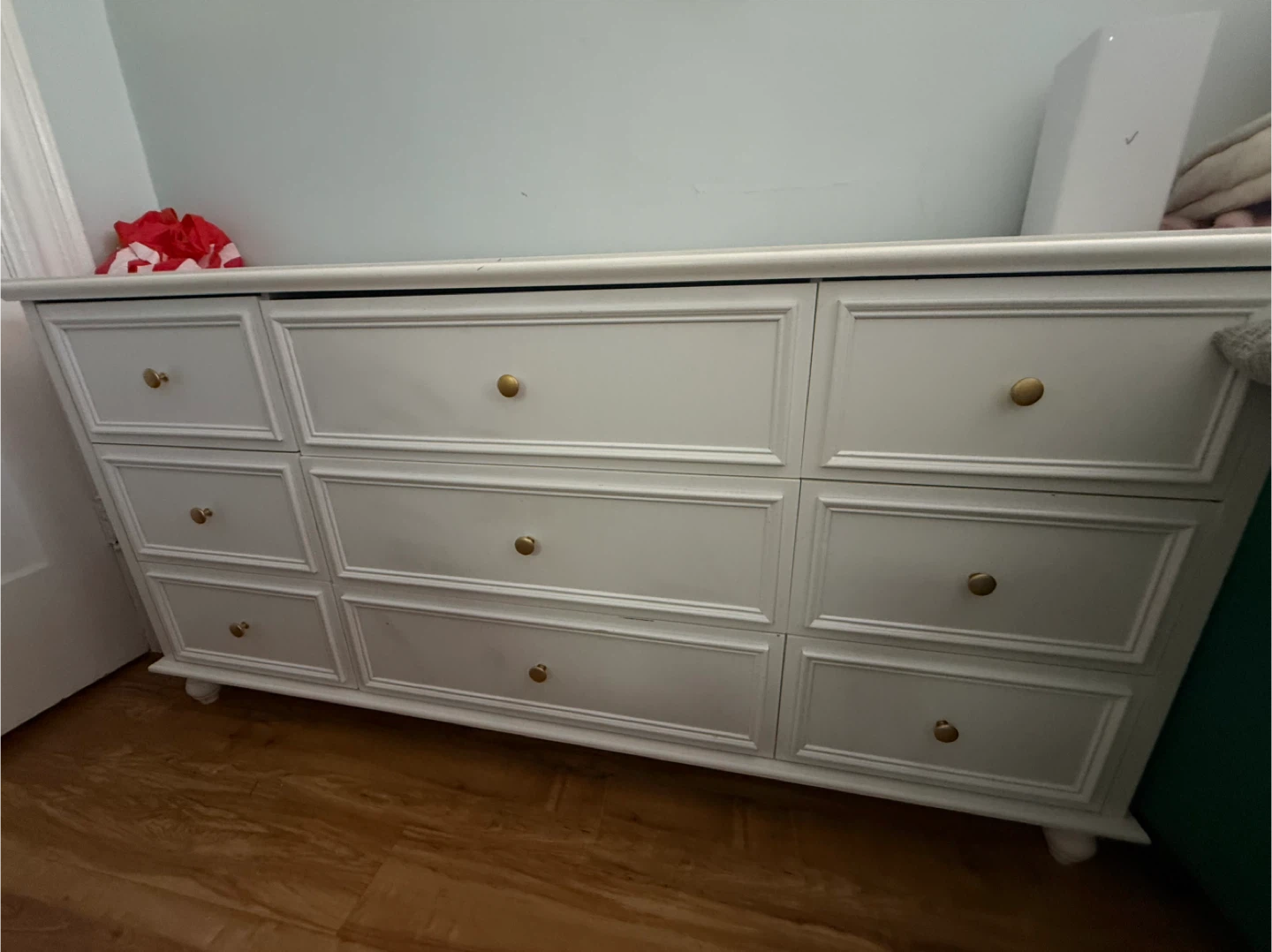 White Felomina 9 Drawer 63” W Solid Wood Chest - photo 2