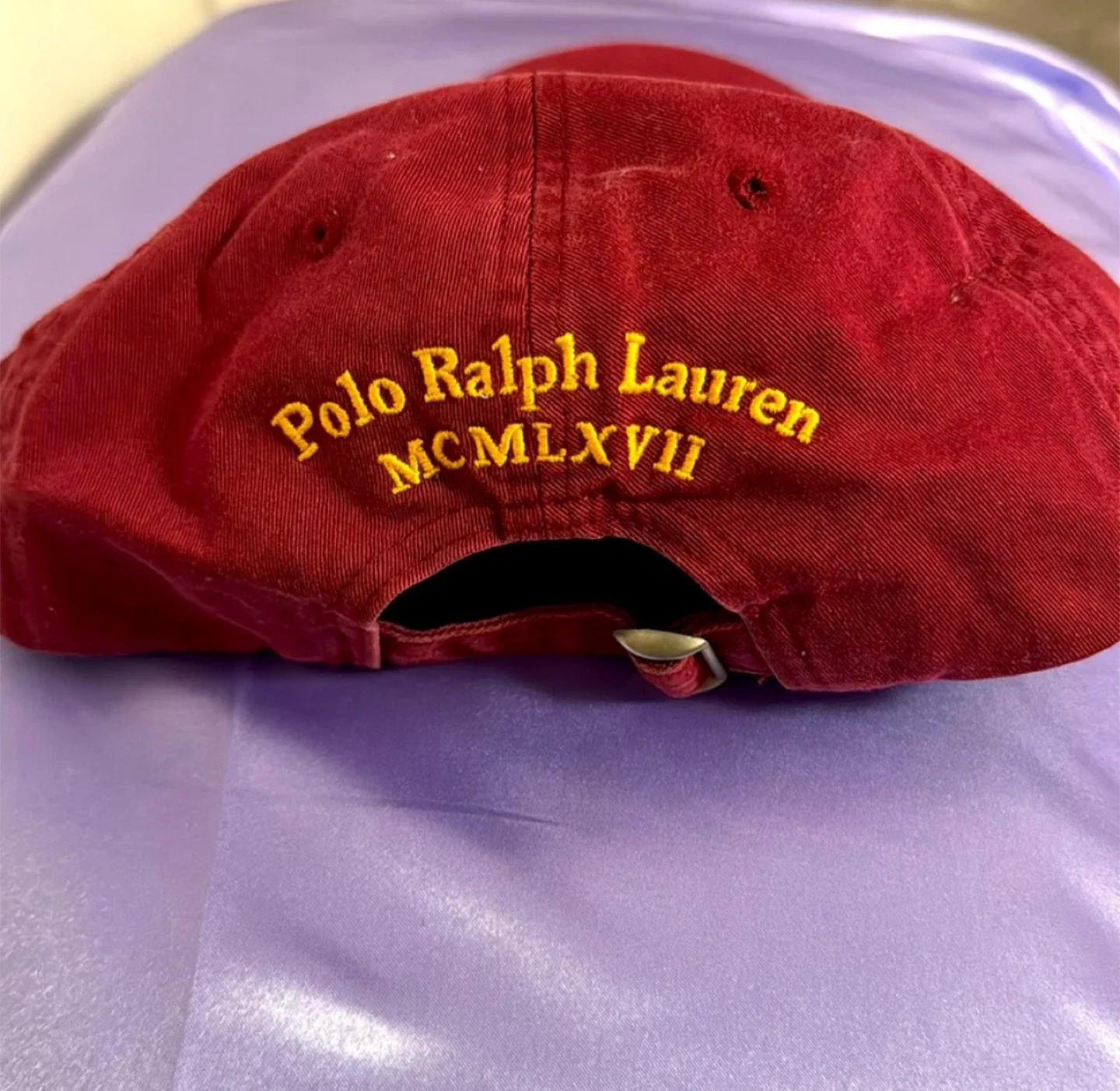 Polo Ralph Lauren Burgundy Cap image indicator(2)
