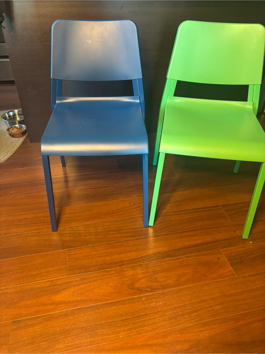 IKEA Chairs - Blue and Green