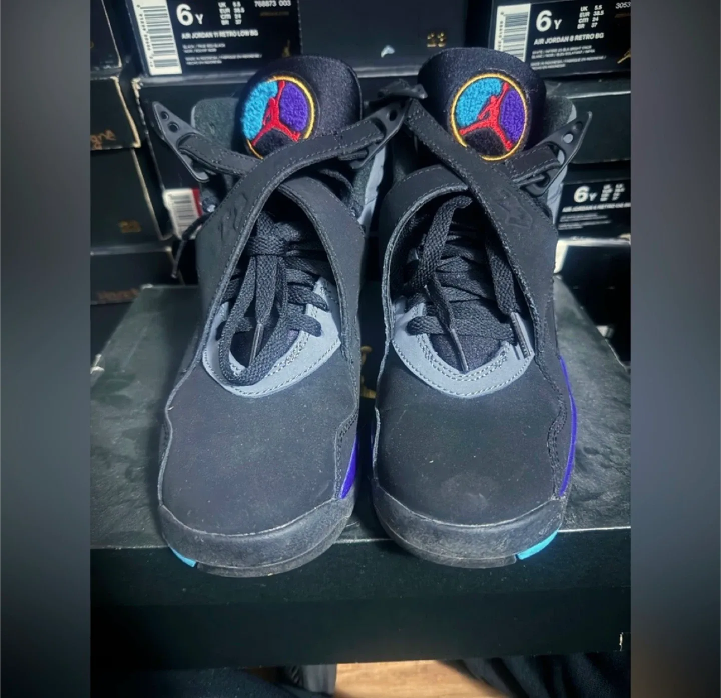 Air Jordan 8 Retro Aqua’s GS Youth Size 6Y image indicator(4)