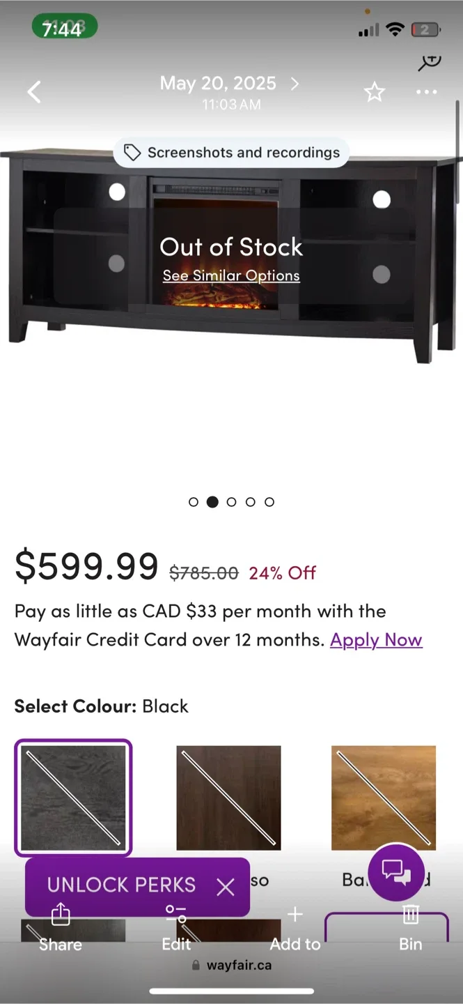 Beachcrest Home Sunbury TV Stand with Fireplace image indicator(3)