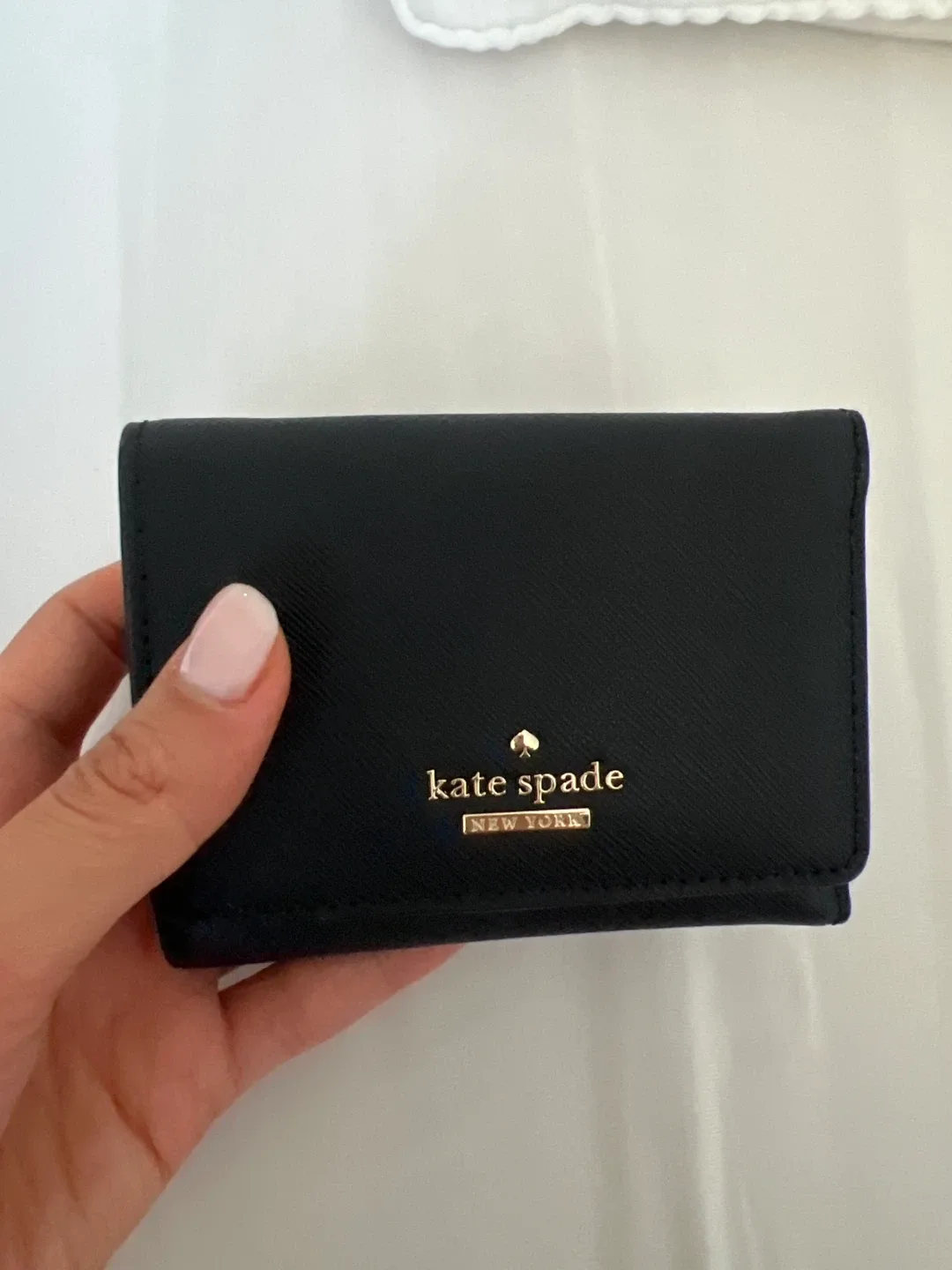 Kate Spade Black Cameron trifold wallet thumbnail