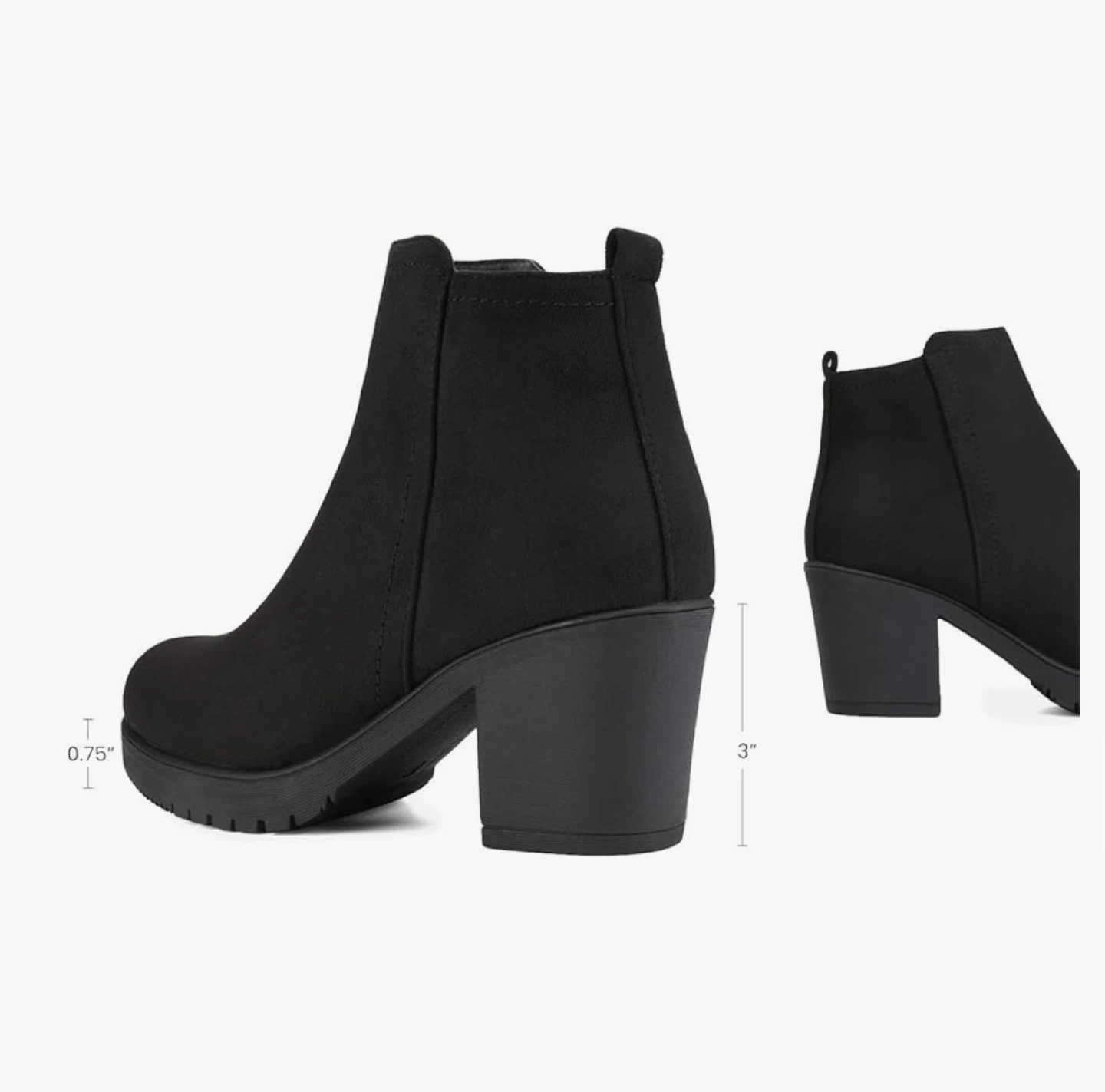 Black Suede Ankle Boots - photo 4