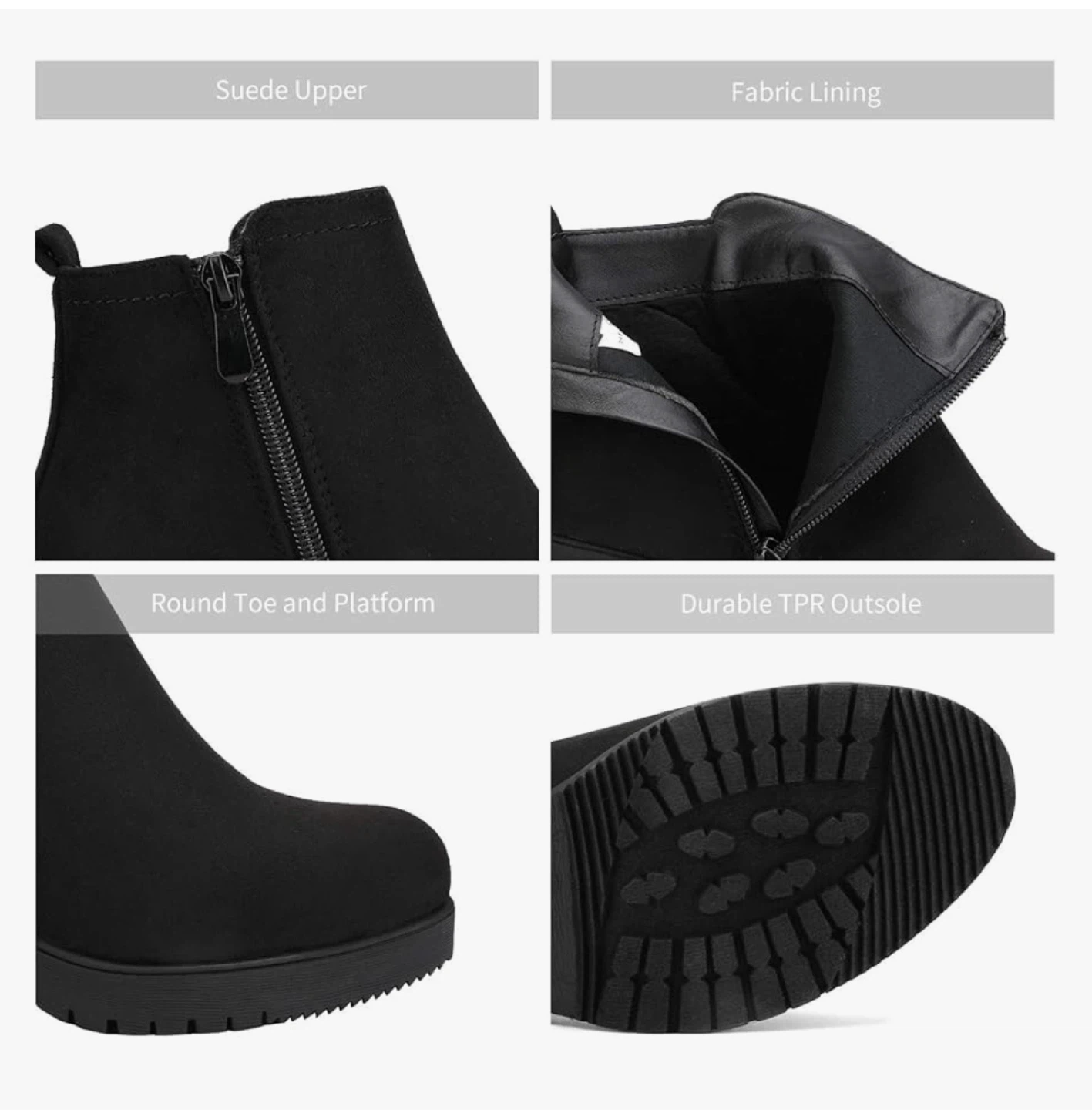 Black Suede Ankle Boots - photo 3