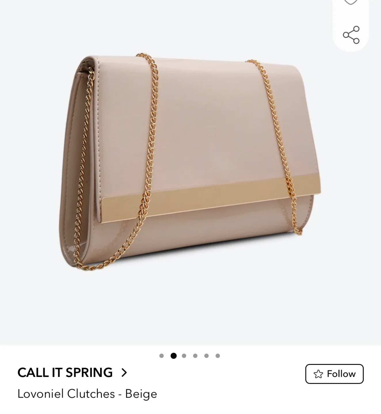 Call It Spring Lovoniel Clutch - Beige image indicator(2)