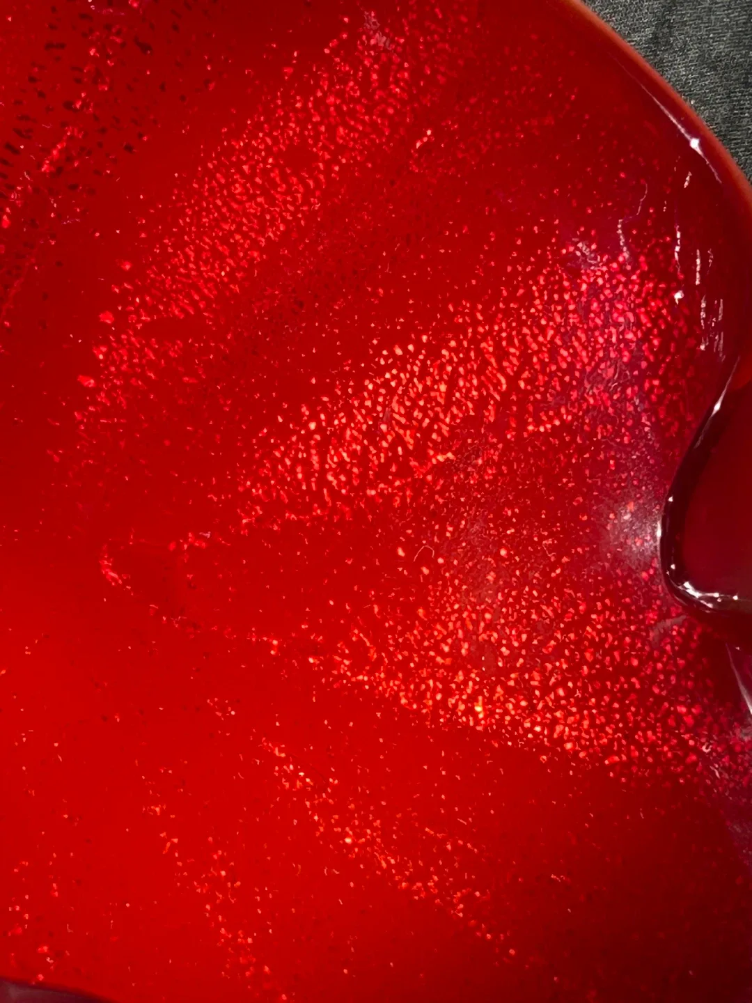 $8 Murano glass MCM red gold leaf change dish art bowl image indicator(7)