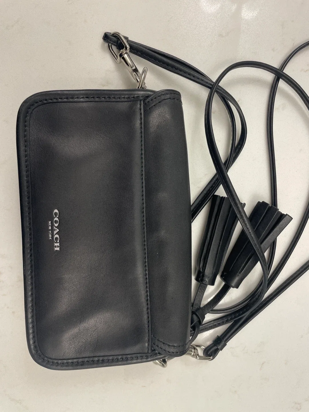 Coach Black Leather Crossbody Bag image indicator(2)