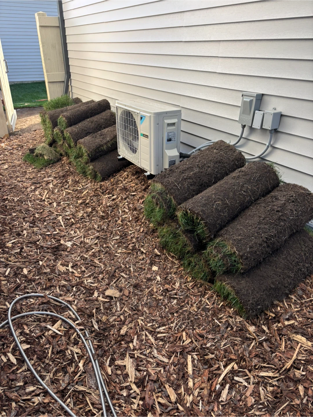 Rolls of sod