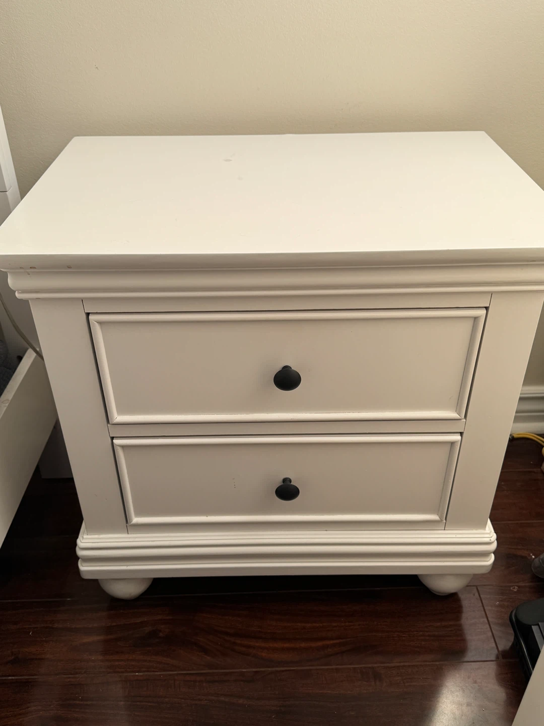 White 2-Drawer Nightstand - photo 2