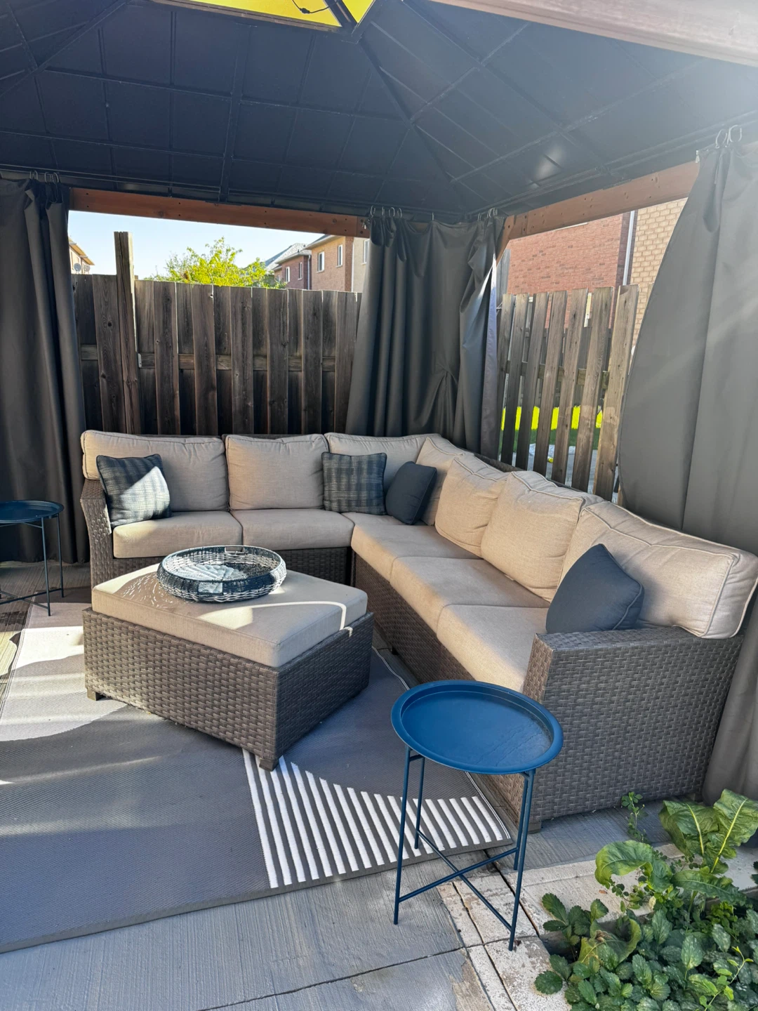 Outdoor Sectional Sofa Set with Ottoman - photo 5