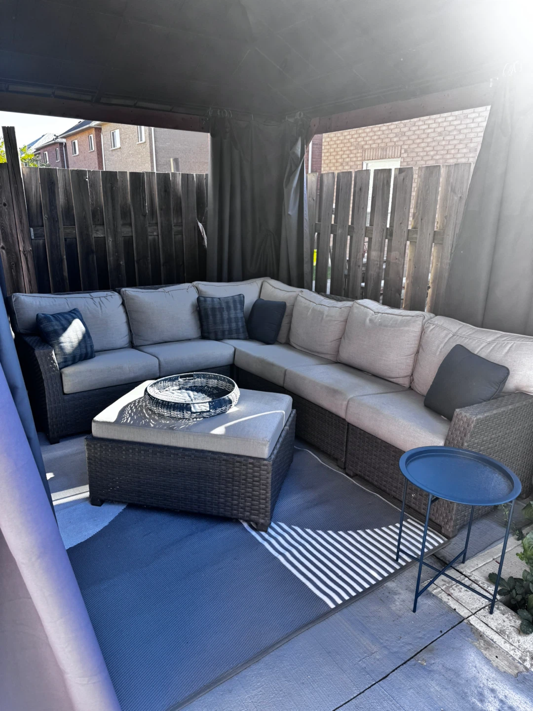 Outdoor Sectional Sofa Set with Ottoman - photo 2