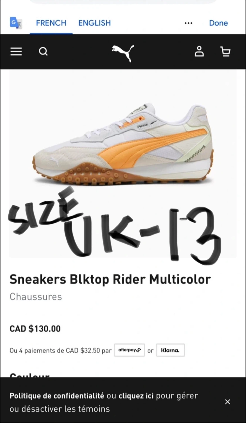 Puma Blktop Rider Multicolor Sneakers, Size 13 - photo 4