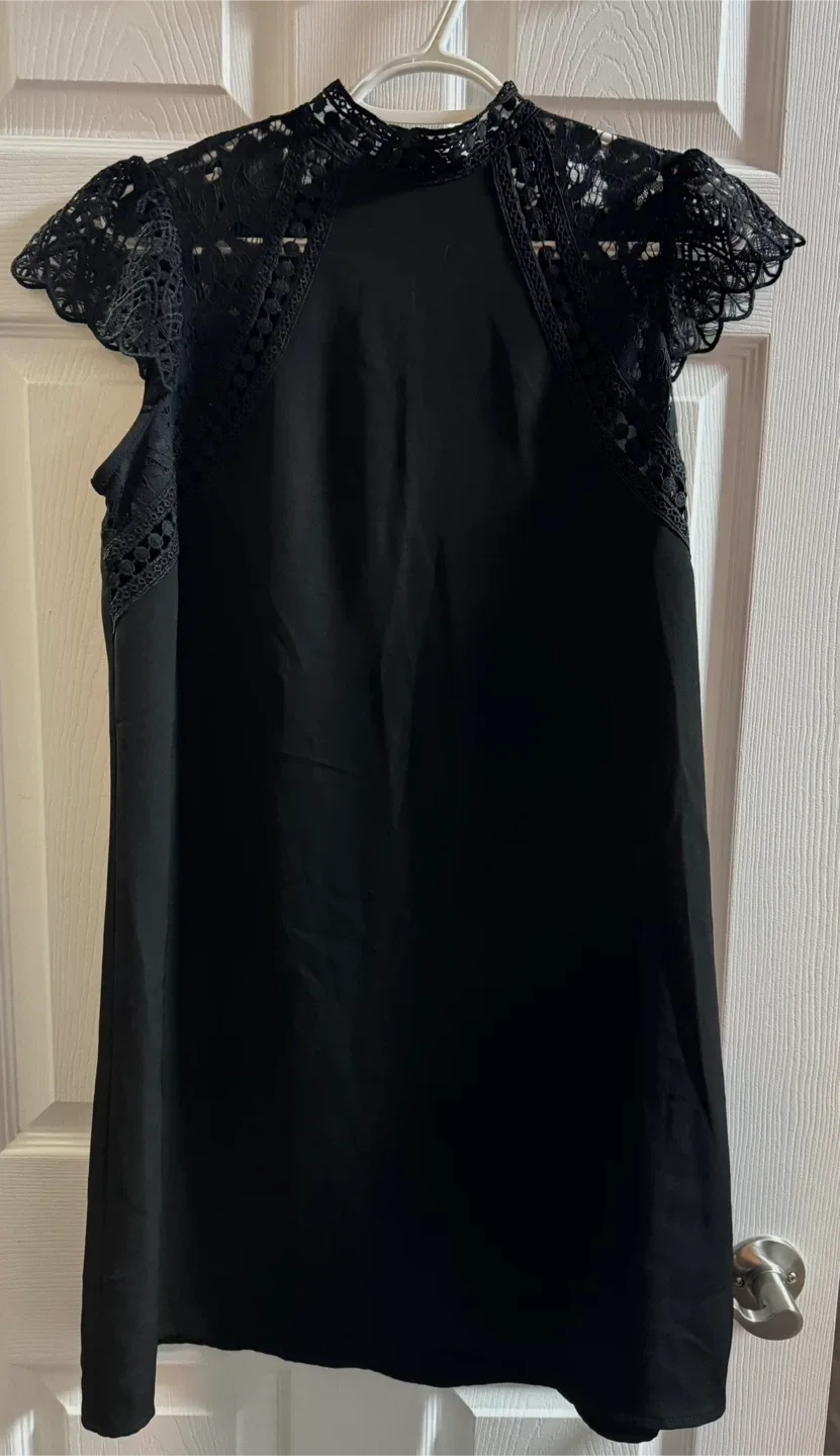 Black Lace Detail Dress image indicator(2)