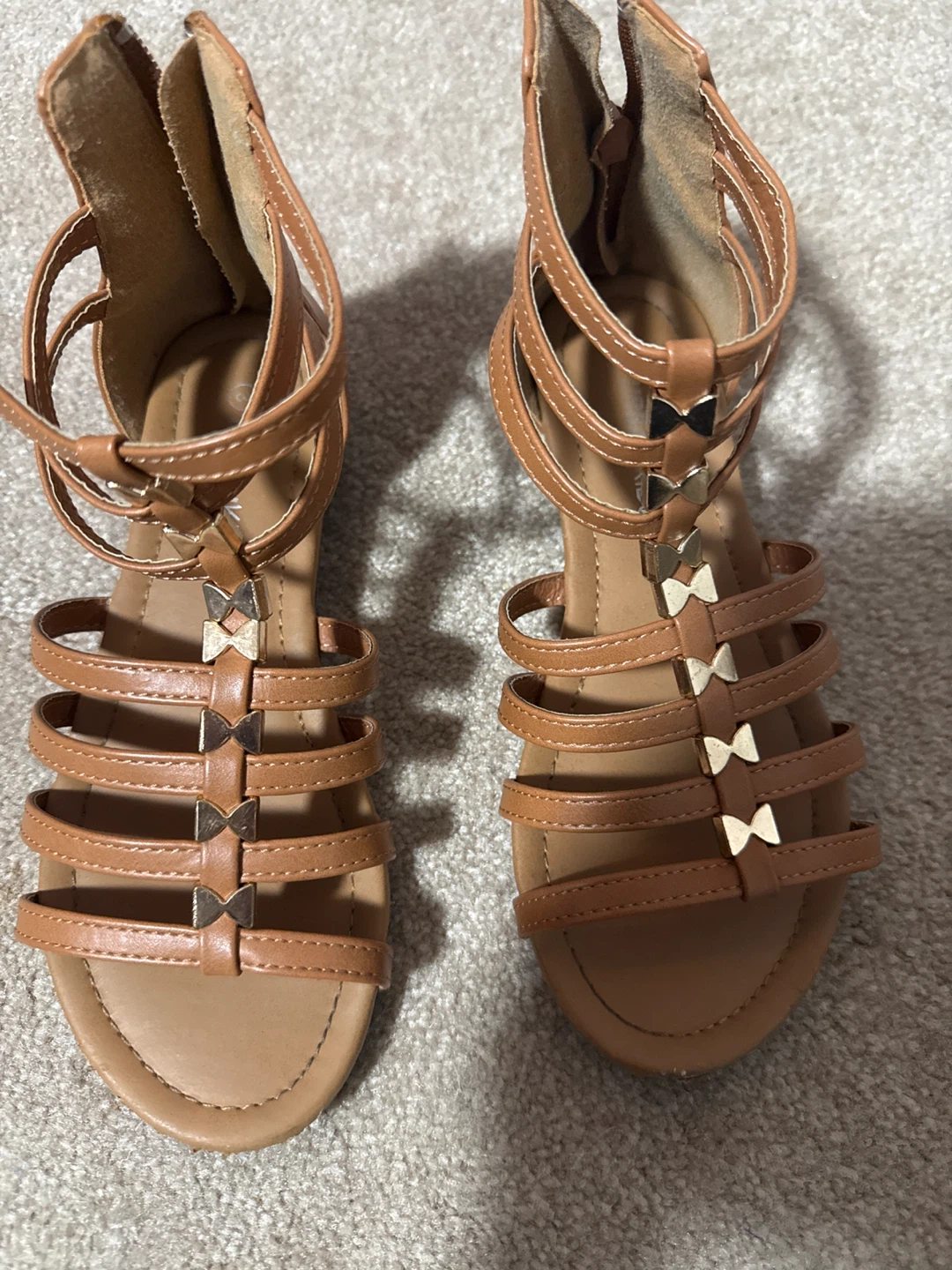 Brown Sandals - Girls size 3