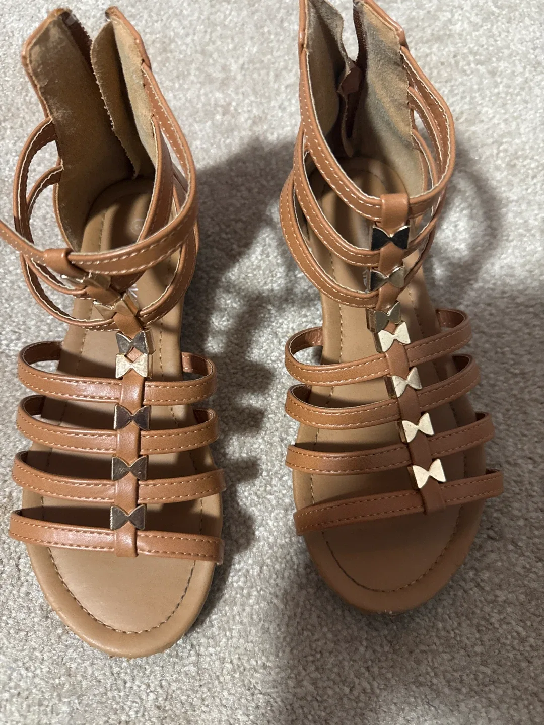 Brown Sandals - Girls size 3 thumbnail