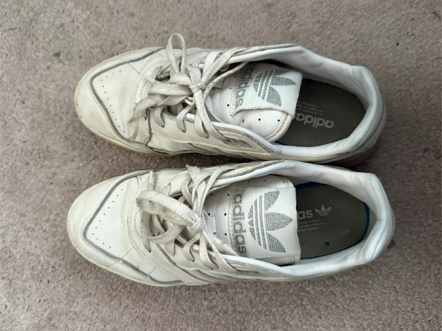 Adidas White Leather Sneakers size 5