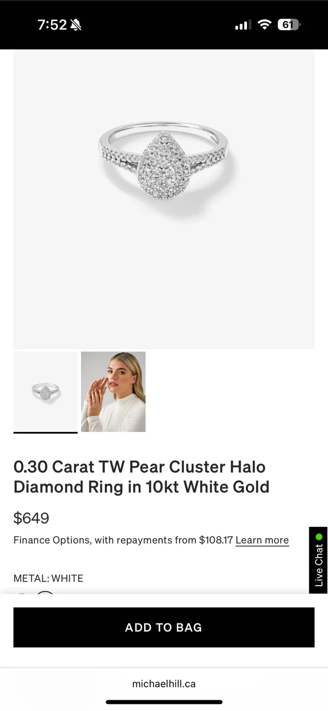 Michael Hill 0.30 Carat Diamond Ring image indicator(4)