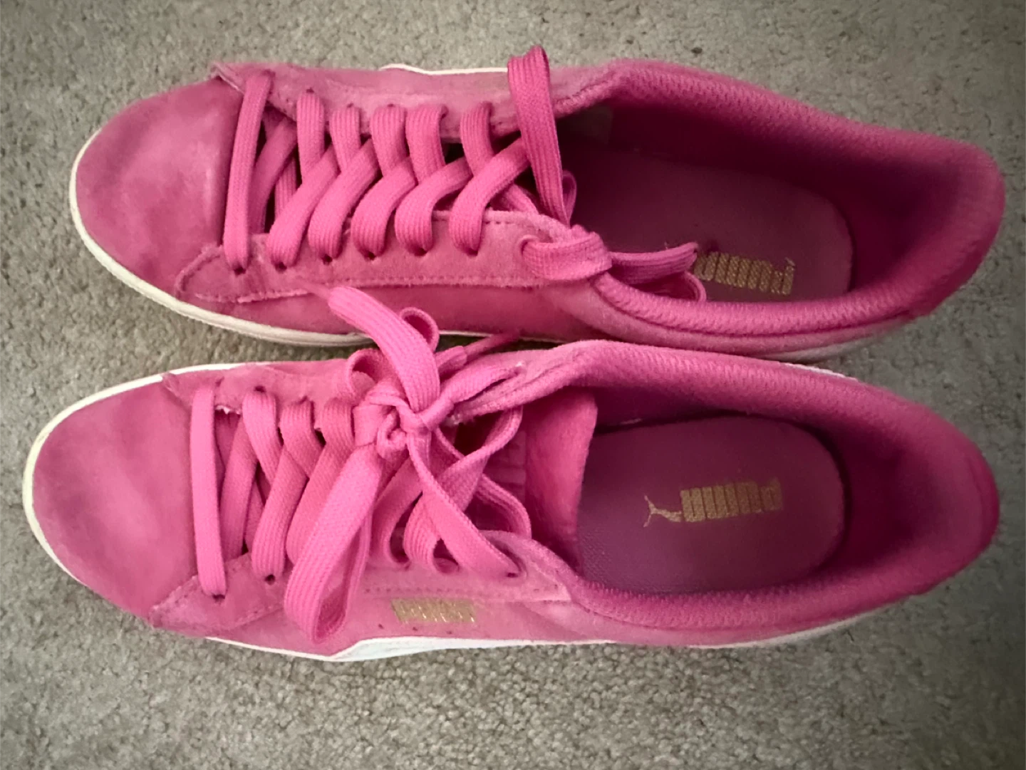 Puma Pink Suede Sneakers - size 6 - photo 2